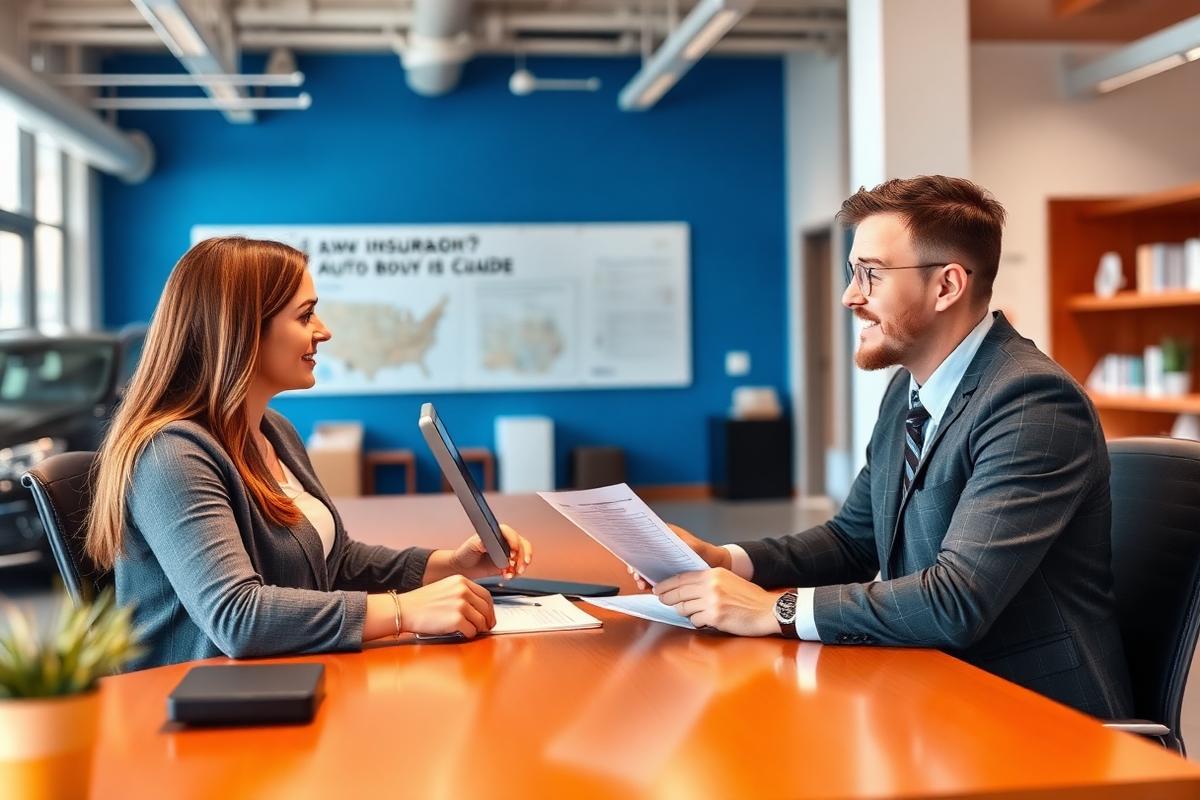 Customer service representative reviewing an insurance estimate
